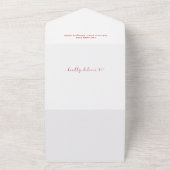 かわいい4枚の写真クリスマス誕生発表 オールインワン招待状 (外側)