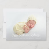 かわいい4枚の写真数々のベビー告知 招待状 (正面)