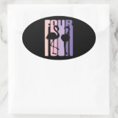 かわいい4歳の誕生日プレゼントIフラミンゴI 4歳 楕円形シール (バッグ)