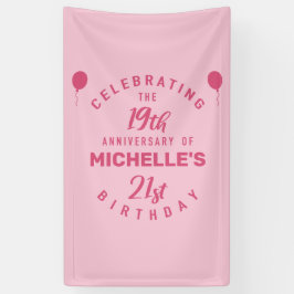 かわいい40歳の誕生日パーソナライズされた 横断幕