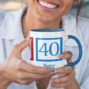 かわいい40歳の誕生日（平和愛） マグカップ