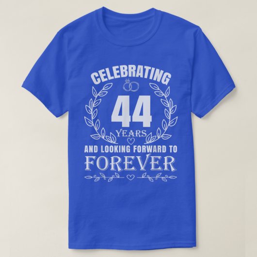 かわいい44結婚周年のカップル結婚した Tシャツ (デザイン正面)