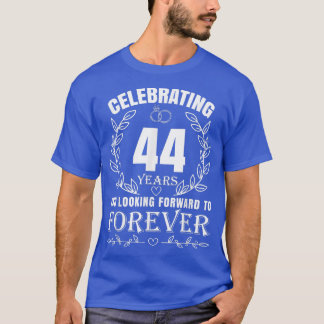 かわいい44結婚周年のカップル結婚した Tシャツ