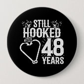 かわいい48周年記念結婚したカップル48年 缶バッジ (正面)