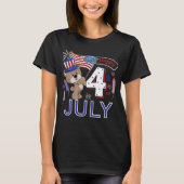 かわいい4th 7月テディベア tシャツ (正面)