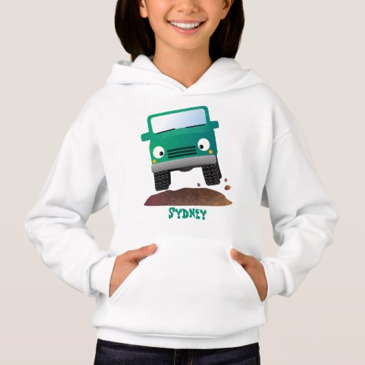 かわいい4X4オフロード車の漫画の車 (正面)