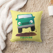 かわいい4X4オフロード車の漫画の車 クッション (ブランケット)