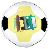 かわいい4X4オフロード車の漫画の車 サッカーボール (回転)