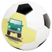 かわいい4X4オフロード車の漫画の車 サッカーボール (3/4)