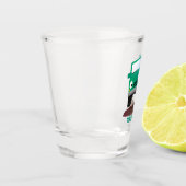 かわいい4X4オフロード車の漫画の車 ショットグラス (左)