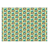 かわいい4X4オフロード車の漫画の車 テーブルクロス (正面(横))