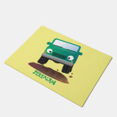 かわいい4X4オフロード車の漫画の車 ドアマット (アングル)