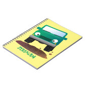 かわいい4X4オフロード車の漫画の車 ノートブック (左側)