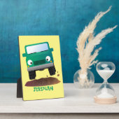 かわいい4X4オフロード車の漫画の車 フォトプラーク (側面)