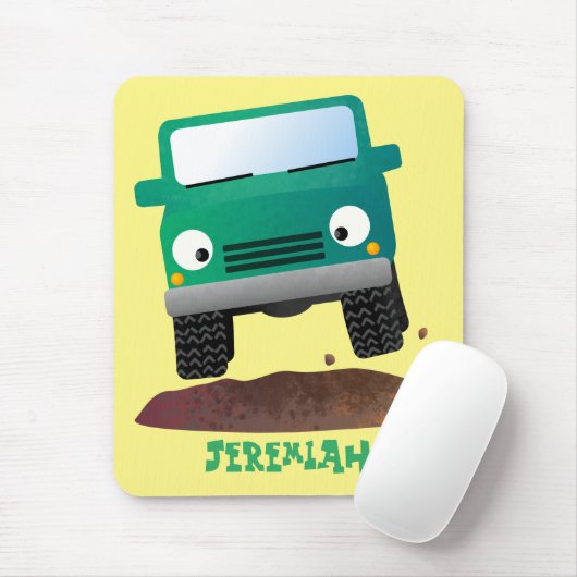 かわいい4X4オフロード車の漫画の車 マウスパッド (マウス)