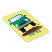 かわいい4X4オフロード車の漫画の車 マグネット (右側)