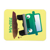 かわいい4X4オフロード車の漫画の車 マグネット (横)