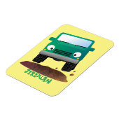 かわいい4X4オフロード車の漫画の車 マグネット (左側)