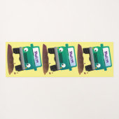 かわいい4X4オフロード車の漫画の車 ヨガマット (裏面(横))