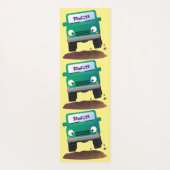 かわいい4X4オフロード車の漫画の車 ヨガマット (裏面)