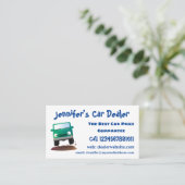 かわいい4X4オフロード車の漫画の車 名刺 (スタンド正面)