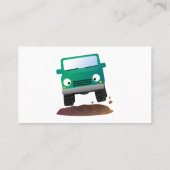 かわいい4X4オフロード車の漫画の車 名刺 (裏面)