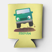 かわいい4X4オフロード車の漫画の車 缶クーラー (正面)