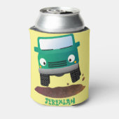 かわいい4X4オフロード車の漫画の車 缶クーラー (缶裏面)