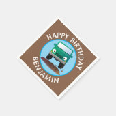 かわいい4X4オフロード車の漫画パーソナライズされた スタンダードカクテルナプキン (角)