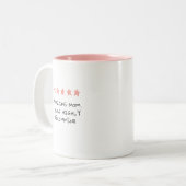 かわいい5つ星カスタム引用母の日 ツートーンマグカップ (正面左)
