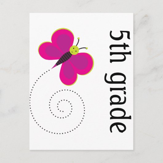 かわいい5年生のはがき ポストカード (正面)