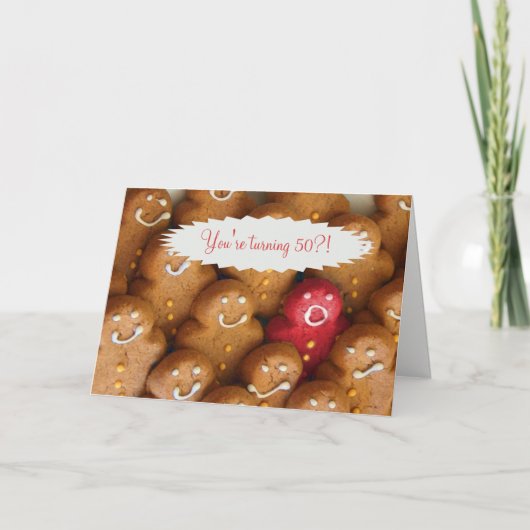 かわいい50おもしろい番目の誕生日カード カード (正面)