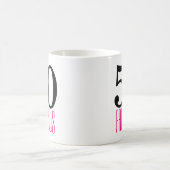 かわいい50およびすばらしい誕生日プレゼントのマグのピンクまたは黒 コーヒーマグカップ (中央)