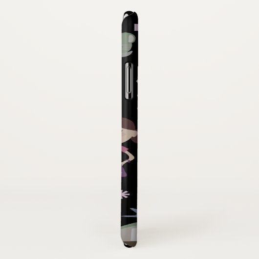 かわいい50代の子供レトロイラストレーションパターン Case-Mate iPhoneケース (裏面/右)