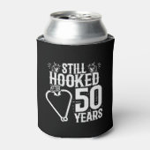 かわいい50周年記念結婚したカップル50年 缶クーラー (缶正面)