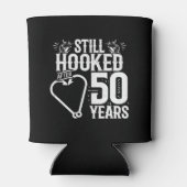 かわいい50周年記念結婚したカップル50年 缶クーラー (裏面)