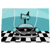 かわいい50年代のディナーパーティー ラージペーパーバッグ (正面)