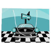 かわいい50年代のディナーパーティー ラージペーパーバッグ (裏面)