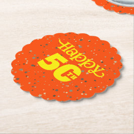 かわいい50歳の誕生日 ペーパーコースター