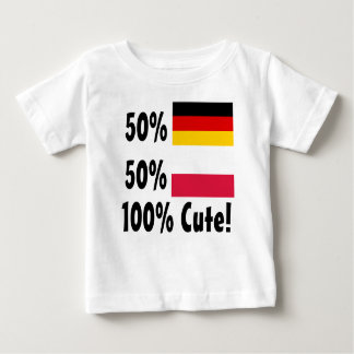 かわいい50%のドイツ人50%のポーランド語100% ベビーTシャツ