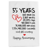 かわいい55周年パーティー ミディアムペーパーバッグ (正面)