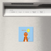 かわいい5th birthday tigerの名前を追加 マグネット (インサイチュ (食洗機))