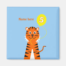 かわいい5th birthday tigerの名前を追加 マグネット