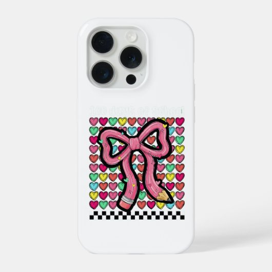 かわいい67日目の学校 鉛筆の弓 教室テーマ iPhoneケース (裏面)
