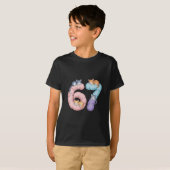 かわいい67猫のミームデザイン Tシャツ (正面フル)