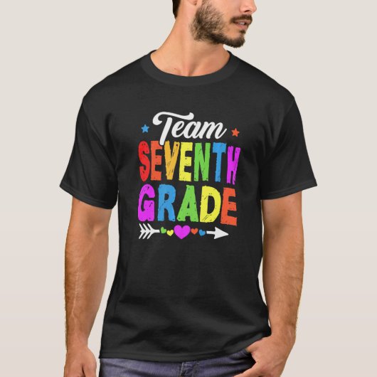 かわいい7年生チーム先生学生戻る Tシャツ (正面)