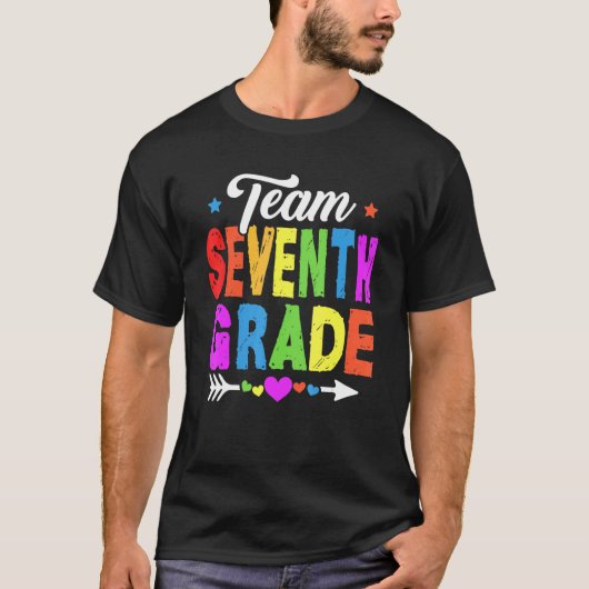 かわいい7年生チーム先生学生戻る Tシャツ (正面)