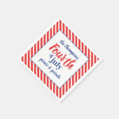 かわいい7月4日サマーカスタム スタンダードカクテルナプキン (角)