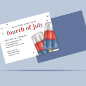 かわいい7月4日ポプシクルパーティー 招待状