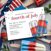 かわいい7月4日ポプシクルパーティー 招待状